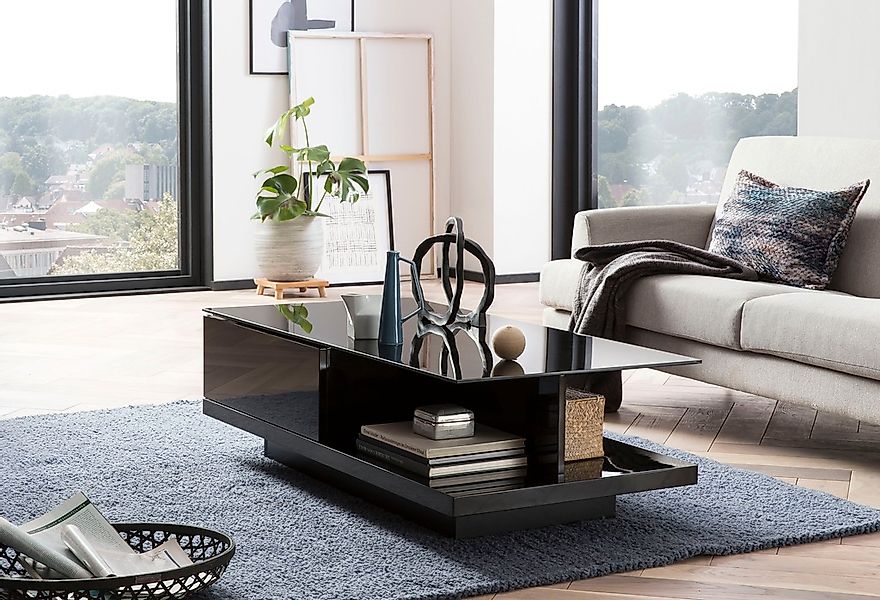 SalesFever Couchtisch "im minimalistischen Stil" Elegante Tischplatte aus r günstig online kaufen
