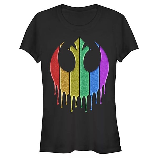 Star Wars - Classic Rainbow Sparkle Rebel Drip - Gay Pride - Frauen T-Shirt günstig online kaufen