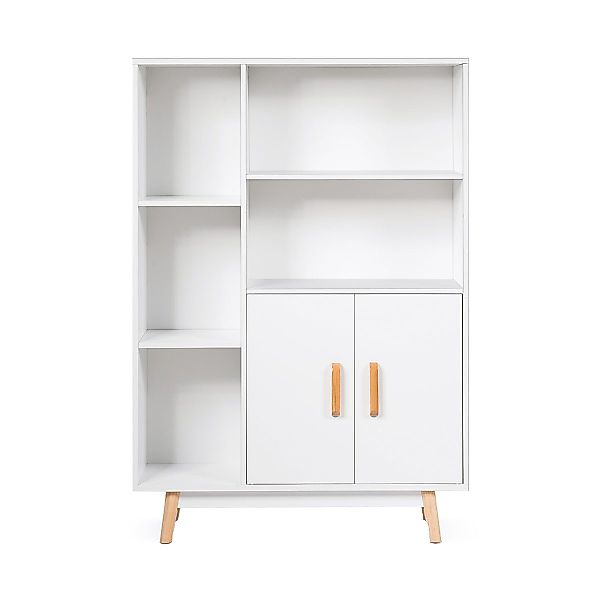 COSTWAY Bücherregal, mit Türen und 5 günstig online kaufen