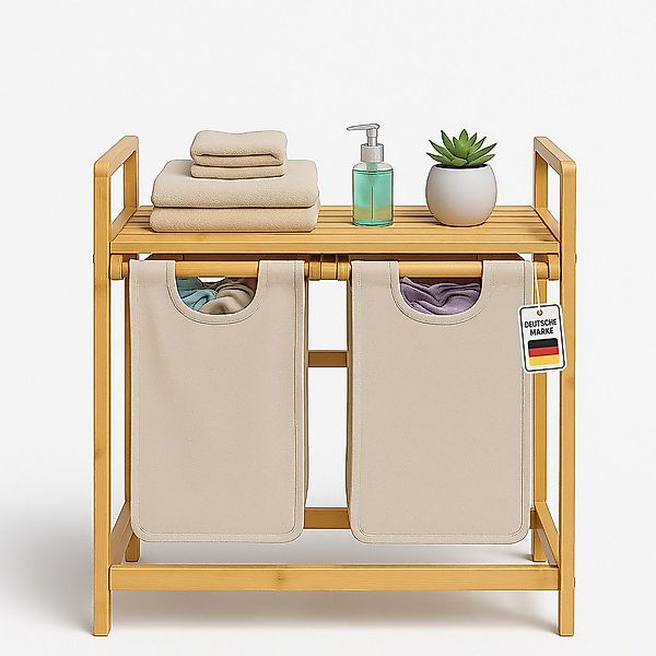 Roxlin Wäschekorb Bambus Wäschekorb 100L mit günstig online kaufen