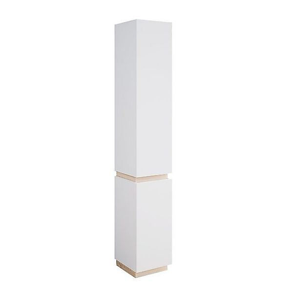 Vicco Badschrank Gloria Weiß/Sonoma 33 x 198 cm mit 2 Türen günstig online kaufen