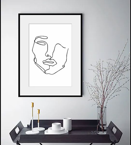 queence Bild »Sandy« Frau   Gesicht   Kunst   Schwarz-Weiß 1 Stk. tlg. HD P günstig online kaufen