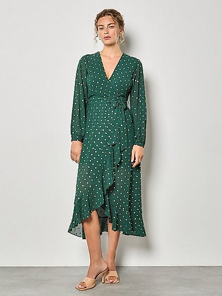 Apricot Chiffonkleid Chiffonkleid in Wickeloptik (2-tlg., mit Bindeband) mi günstig online kaufen