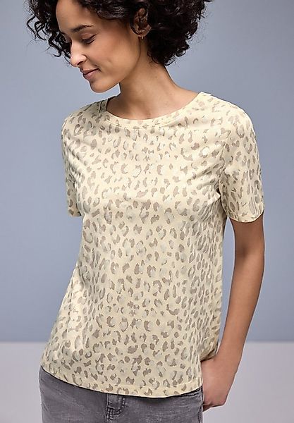 STREET ONE Kurzarmshirt Leo-Shirt mit Foliendetails günstig online kaufen