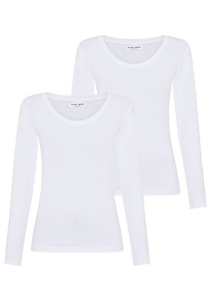 YSABEL MORA Langarmshirt (2er Pack) Rundhals-Ausschnitt, weich, Baumwollmix günstig online kaufen