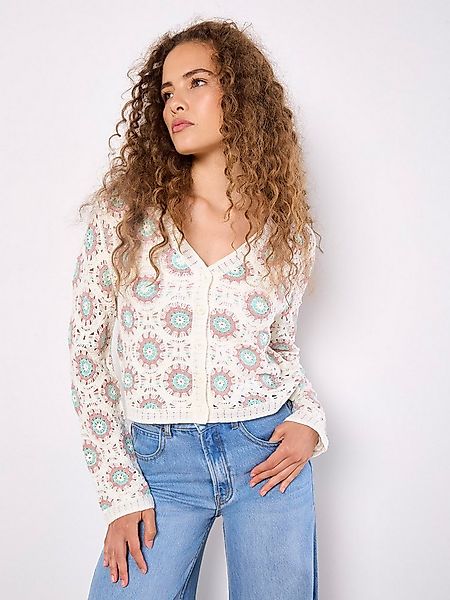 Apricot Cardigan Daisy Crochet Cardigan mit tollem Häkeldesign günstig online kaufen