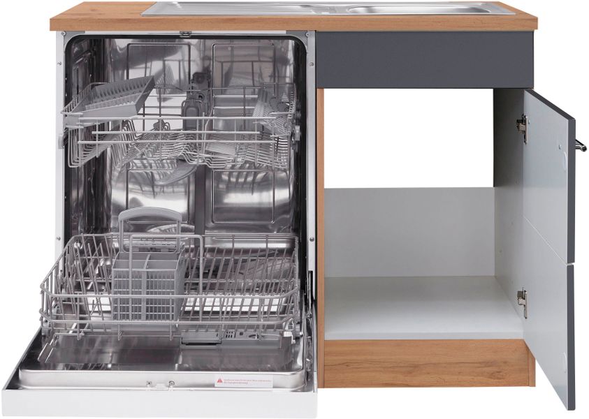 KOCHSTATION Spülenschrank "KS-Wien" Breite 110 cm, inkl. Möbelfront für tei günstig online kaufen