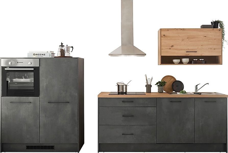 BASIC by Balculina Küche »Ronto« Breite 326 cm, mit E-Geräten günstig online kaufen