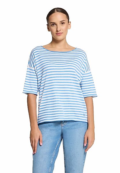 Betty&Co Kurzarmshirt "Betty & Co Damen Strickpullover mit U-Boot-Ausschnit günstig online kaufen