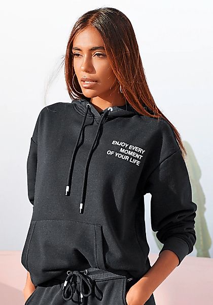 Buffalo Hoodie, mit Statement Druck, Loungeanzug günstig online kaufen