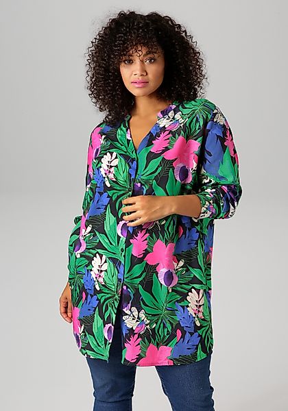 Aniston PLUS Longbluse mit tropischen Blüten günstig online kaufen