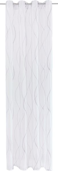 my home Gardine "Mila" Ösen 1 Stk. tlg. mit Wellenmuster bestickt, monochro günstig online kaufen