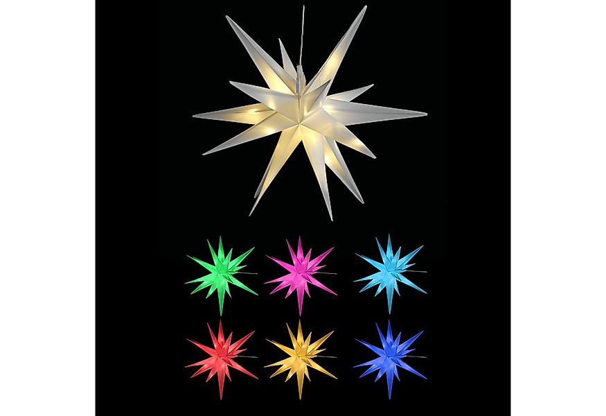 Mojawo Lichtervorhang 3D LED Stern zum Hängen Weihnachtsbeleuchtung DIA 57c günstig online kaufen