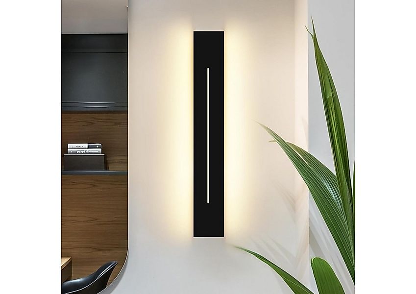 Nettlife Wandleuchte LED Wandleuchte 30cm Schwarz warmweiß schlanke, LED fe günstig online kaufen