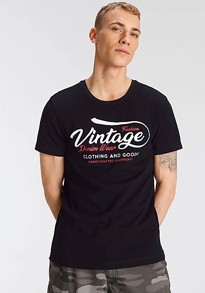 AJC T-Shirt, kurzärmelig, schmal geschnitten, mit stylischem Druck günstig online kaufen