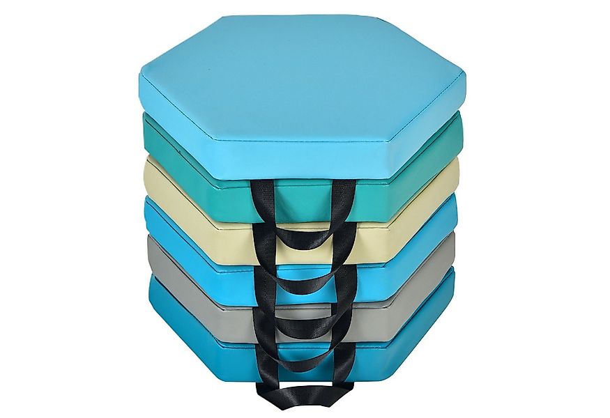 COSTWAY Stuhlkissen 6er Set Kinder Sitzkissen, mit Griff & Reißverschluss günstig online kaufen