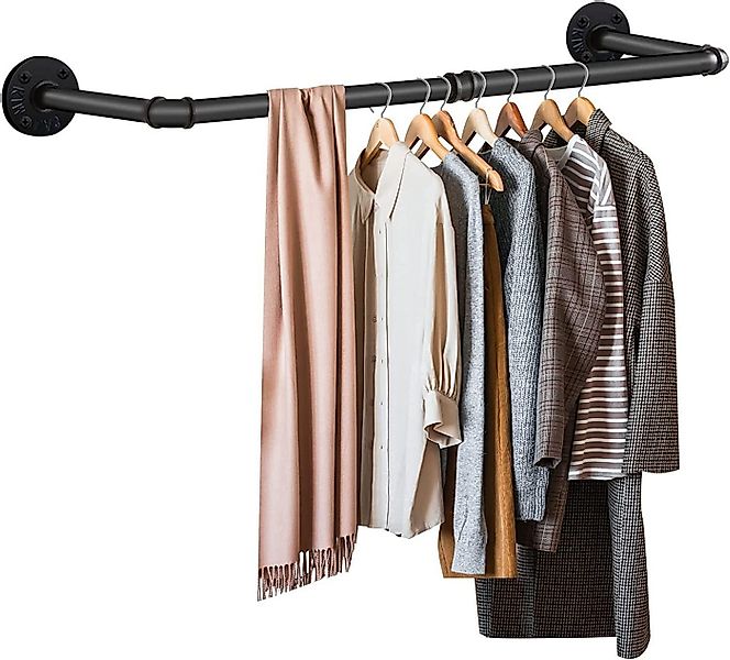 Forrlite Garderobenstange Industrierohr Kleiderstangen,Garderobenstange für günstig online kaufen