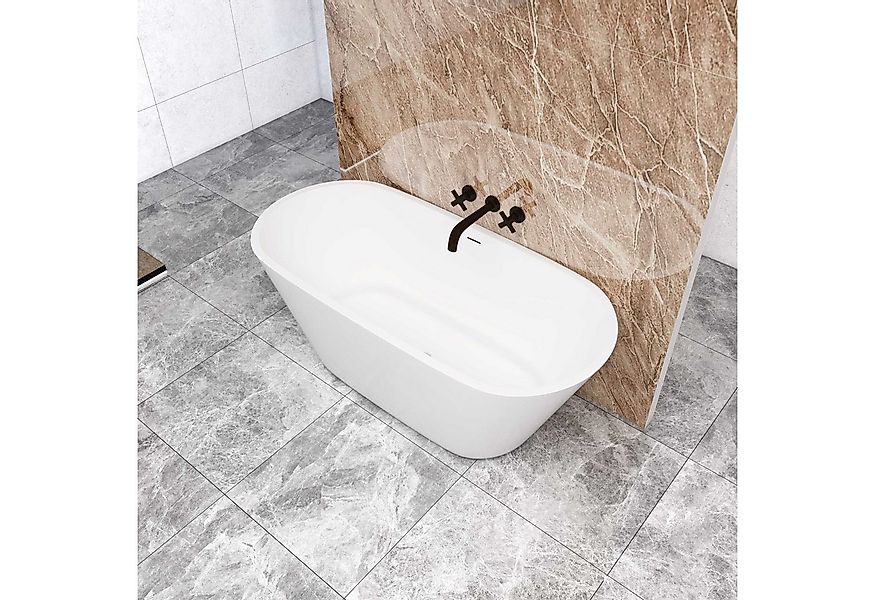 duschspa Badewanne Oval Freistehende Badewanne, weiß, Acrylbadewanne 150x80 günstig online kaufen