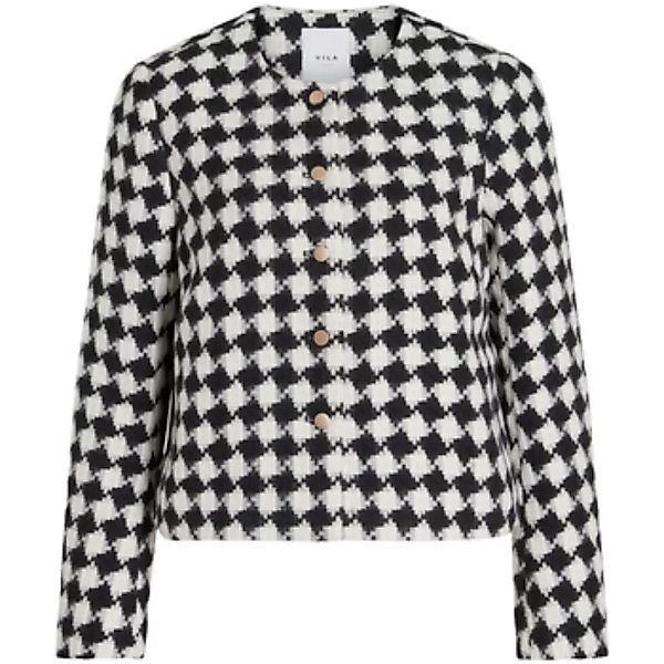 Vila  Damenmantel Jacket Heloise - Black/ Cloud Dancer günstig online kaufen