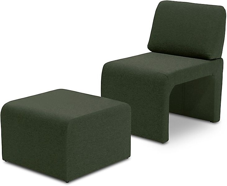 DOMO collection Sessel »mit Hocker 700017 ideal für kleine Räume, platzspar günstig online kaufen