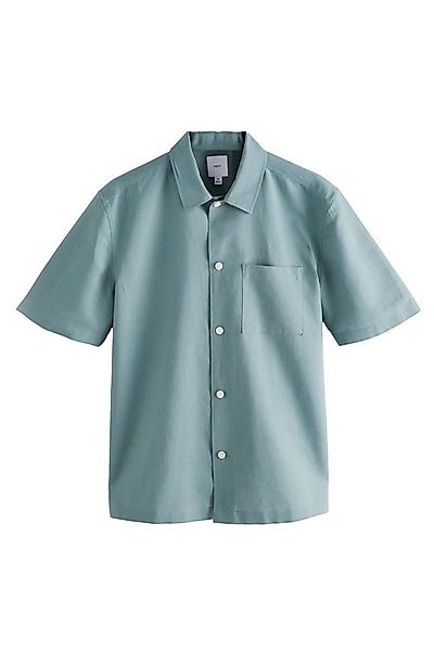 Next Kurzarmhemd Kurzärmliges Hemd aus Baumwoll-Leinenmischung (1-tlg) günstig online kaufen