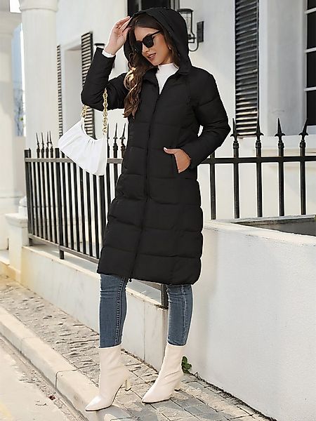 DEBAIJIA Wintermantel Damen Wintermantel mit Kapuze Jacke lange warme Geste günstig online kaufen