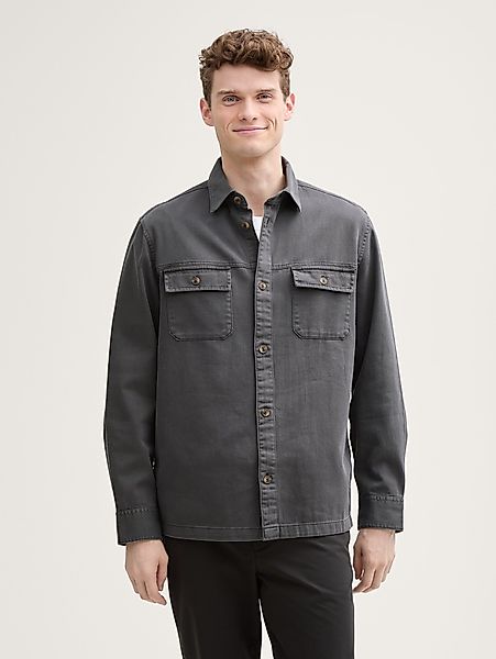 TOM TAILOR Langarmhemd Twill Overshirt aus günstig online kaufen