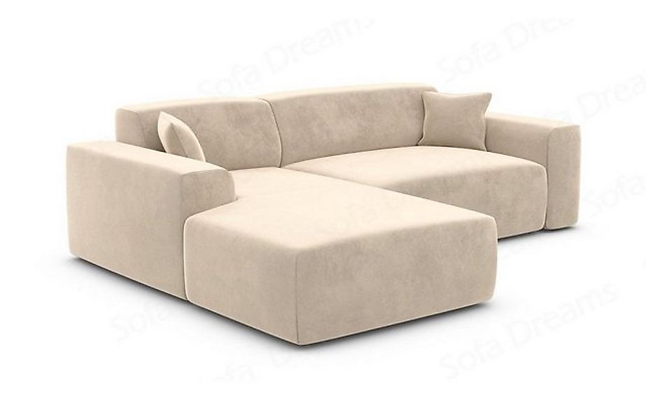 Sofa Dreams Ecksofa Design Samt Stoff Sofa Mallorca L Form kurz Modern Stof günstig online kaufen