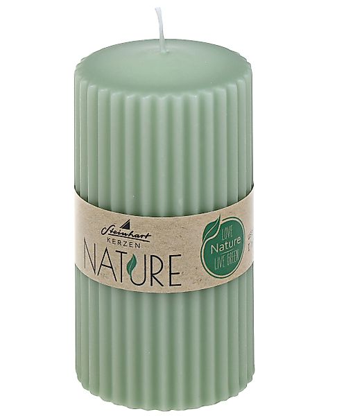Steinhart Kerzen Stumpenkerze Rillenkerze Stumpen Nature günstig online kaufen