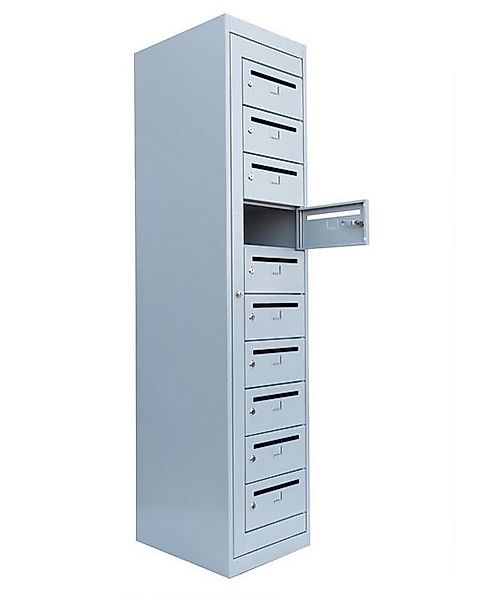 Steelboxx Fächerschrank Postverteilerschrank Komfort 10 Fächer Postschrank günstig online kaufen