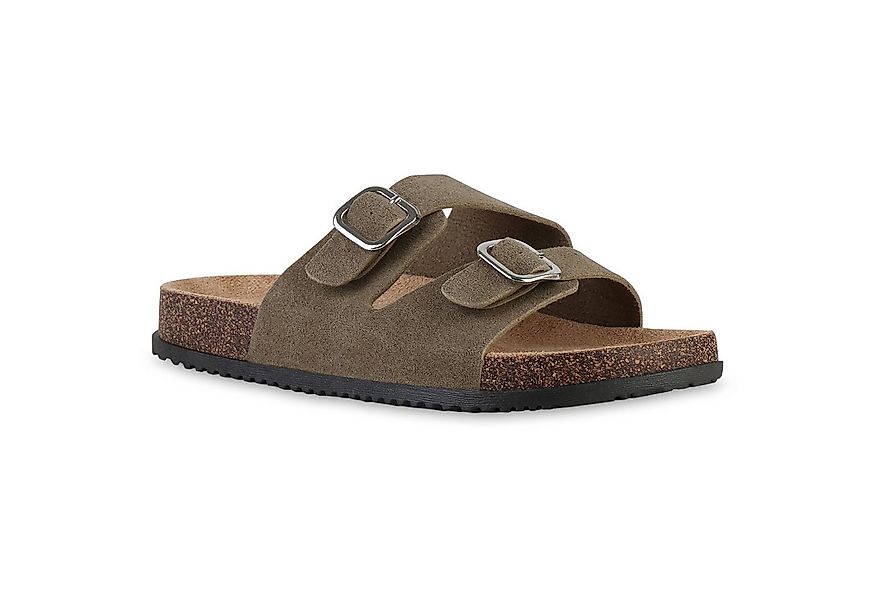 VAN HILL 841734 Pantolette Damen Pantoletten Sandalen Bequeme Korkoptik Pro günstig online kaufen