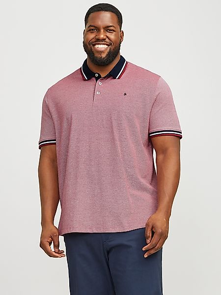 Jack&Jones Poloshirt mit Kontrastdetails Farbe rot Größe: 7XL günstig online kaufen
