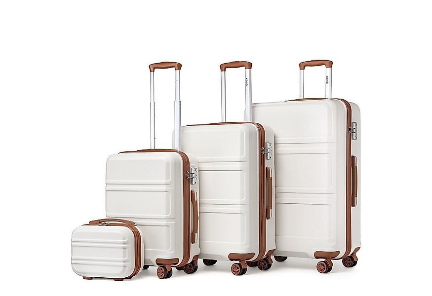KONO Kofferset 4-teiliges Reiseset, ABS-Hartschalenkoffer (XL/L/M) + Kosmet günstig online kaufen