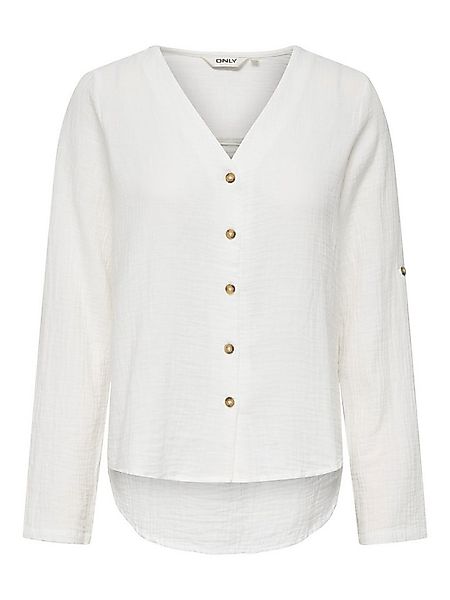 ONLY Langarmbluse ONLTHYRA LIFE V-NECK L/S SHIRT NOOS WVN Baumwolle, regula günstig online kaufen