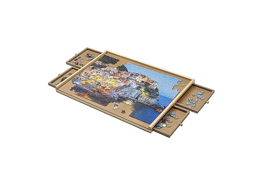 Bambelaa! Puzzlematte Puzzletisch 1000 Teile Holz mit 4 Schubladen Puzzlebr günstig online kaufen