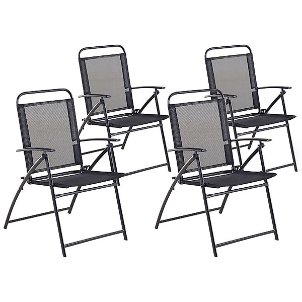 Beliani Gartenstuhl Schwarz 66x48x90 günstig online kaufen