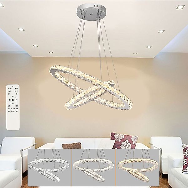 oyajia Deckenleuchte LED Kristall Deckenlampe Dimmbare, günstig online kaufen