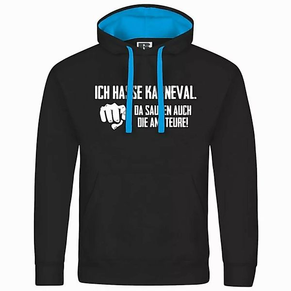 deinshirt Kapuzenpullover Herren Kapuzenpullover Ich hasse Karneval da sauf günstig online kaufen