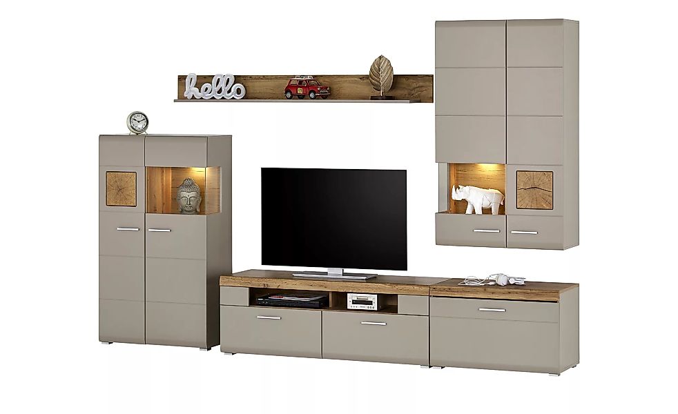 Anbauwand - grau - 320 cm - 205 cm - 47 cm - Wohnwände > Anbauwände - Möbel günstig online kaufen