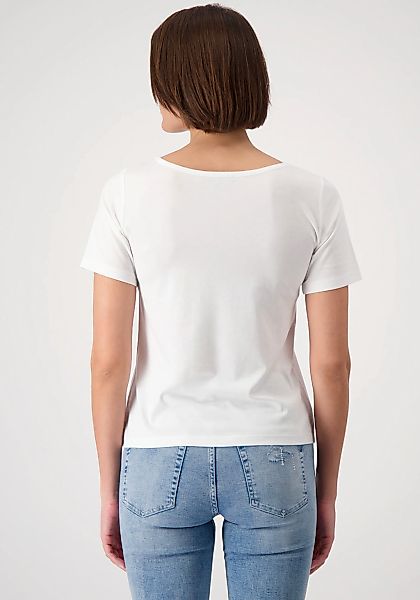 Monari Rundhalsshirt, mit Frontprint und Glitzernieten günstig online kaufen