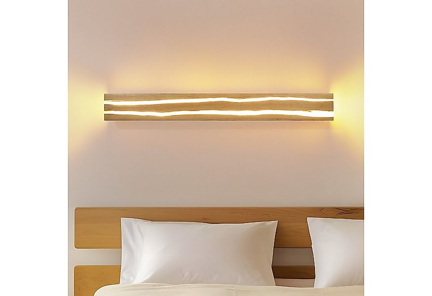 ZMH LED Wandleuchte Holz 18W/8W Nachtlampe Flur Treppe Beleuchtung Wohnzimm günstig online kaufen