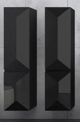 Faizee Möbel Badezimmer-Set Badezimmerschränke Schwarz/Weiß Badezimmer günstig online kaufen