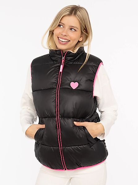 Zwillingsherz Wendeweste ""Teddy Wendbar"", Neon-Details, Reißverschluss, m günstig online kaufen