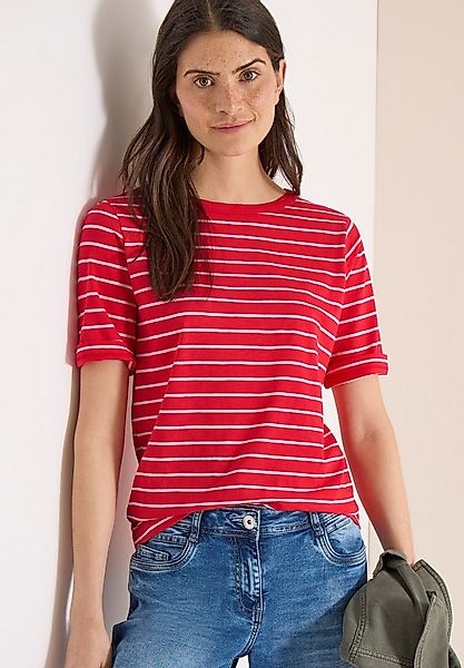 CECIL Rundhalsshirt Sommershirt im Streifen-Look günstig online kaufen