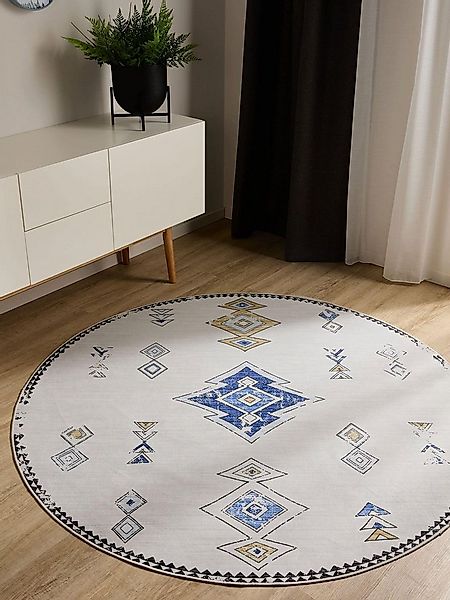 benuta Teppich George, rund, Höhe: 5 mm, Vintage-Look, Kurzflor, Teppich Wo günstig online kaufen