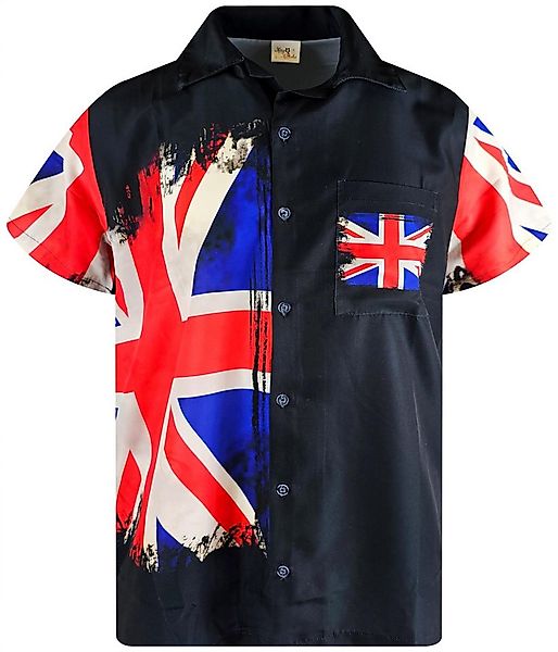 King Kameha Hawaiihemd Flag UK Funky Hawaii-Hemd Herren Kurzarm Front-Tasch günstig online kaufen