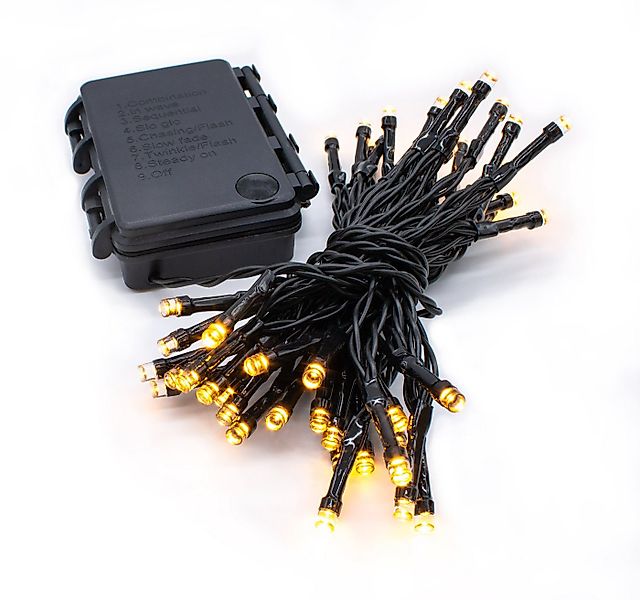 Spetebo LED-Lichterkette Außen Lichterkette warm weiß mit Timer 192 LED, Ga günstig online kaufen