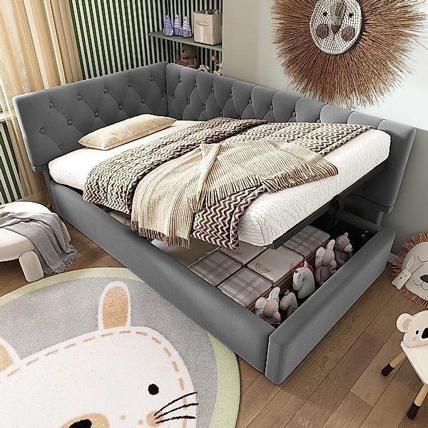 Flieks Polsterbett, Kinderbett Daybett 90x200cm Schlafsofa günstig online kaufen