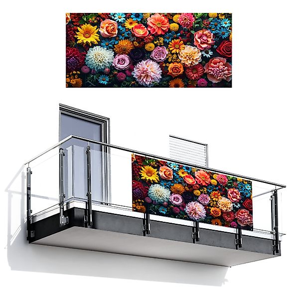 MuchoWow Balkonsichtschutz Blumen - Pflanzen - günstig online kaufen