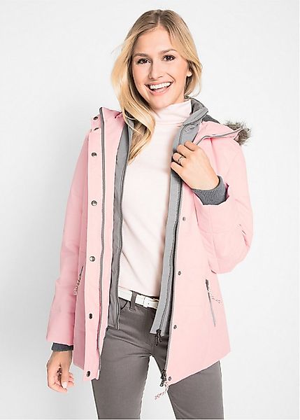 bonprix Winterjacke mit 2-in-1 Optik, mit integriertem Fleeceeinsatz, Slim günstig online kaufen